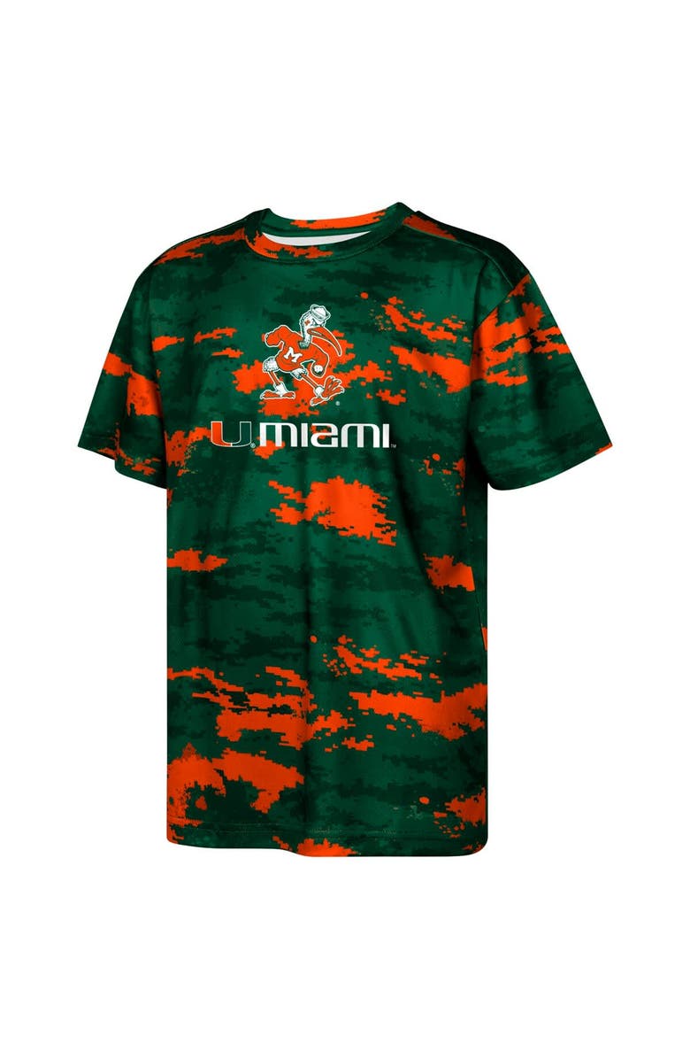 Outerstuff Youth Green Miami Hurricanes Scrimmage Sublimated T-Shirt, Alternate, color, Green