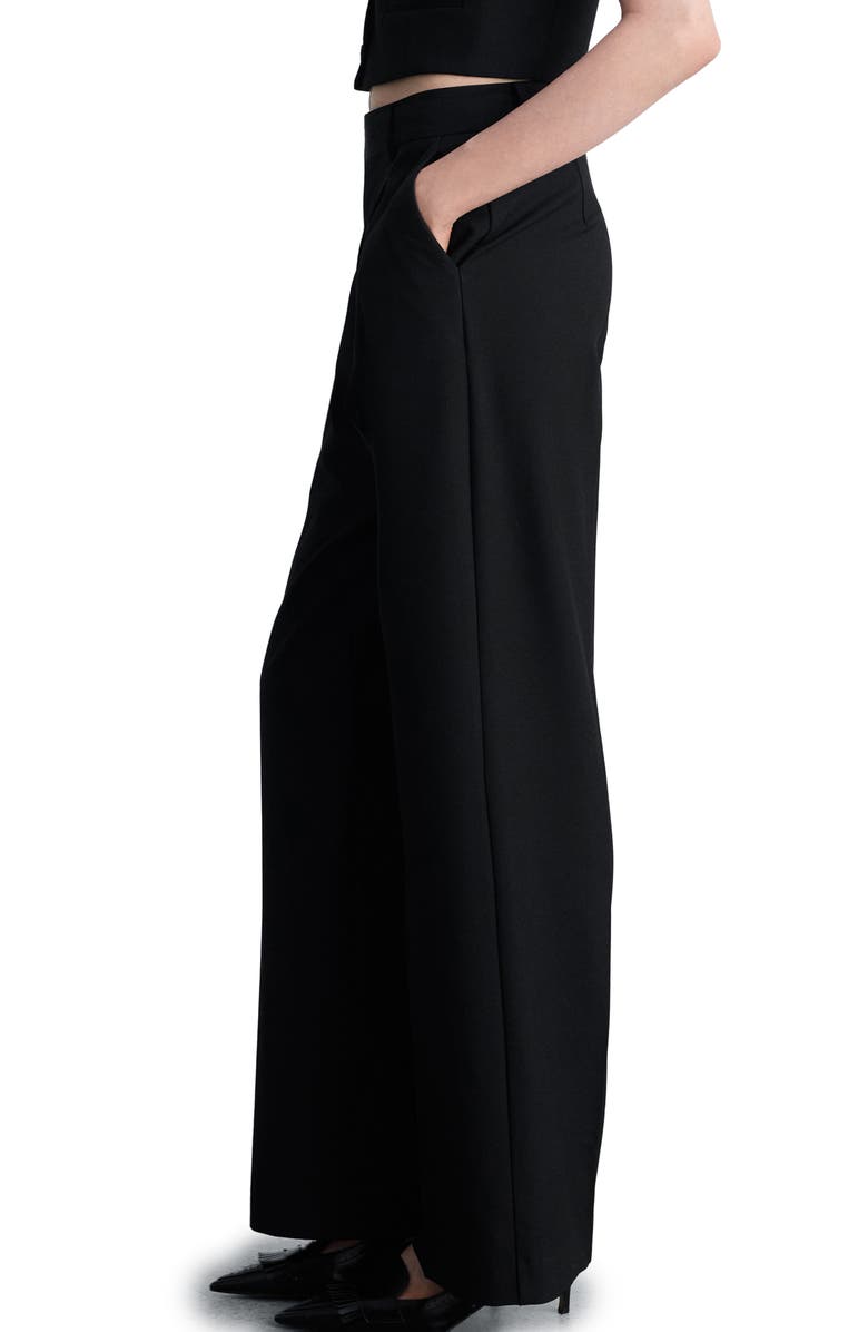 MANGO Straight Leg Suit Pants, Alternate, color, Black