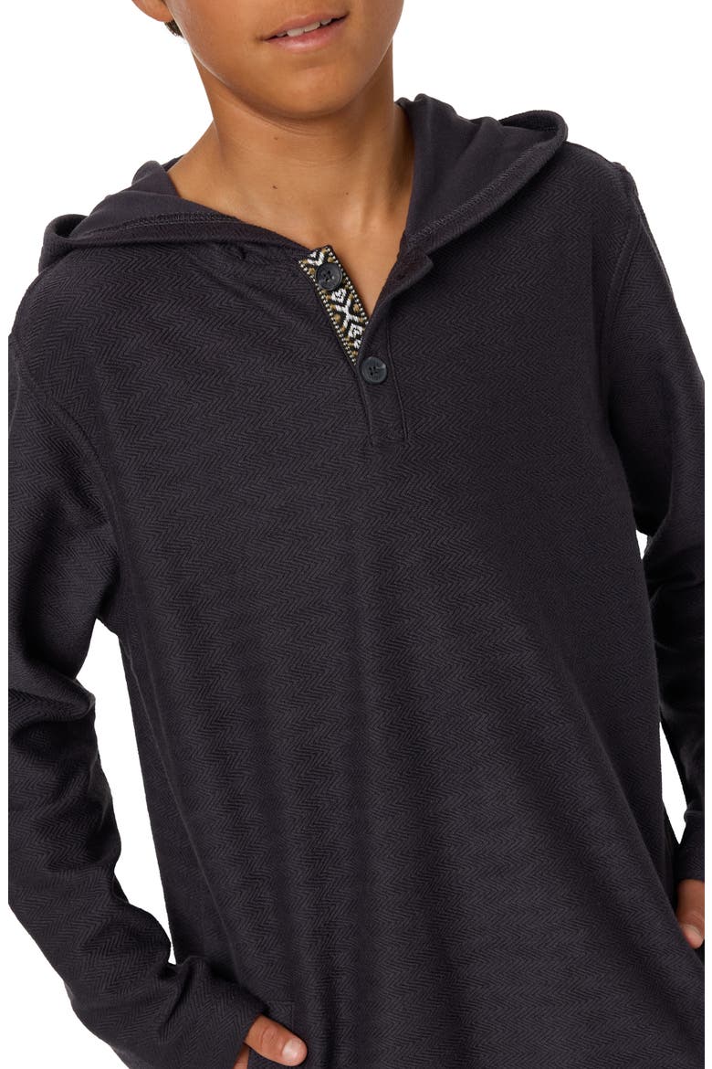 Kids' Bavaro Textured Hooded Poncho, Alternate, color, PHANTOM