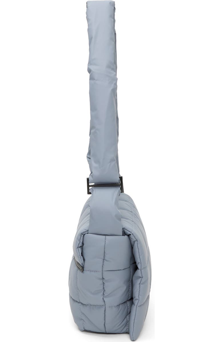 VeeCollective Porter Quilted Recycled Nylon Messenger Bag, Alternate, color, Slate Grey Gry