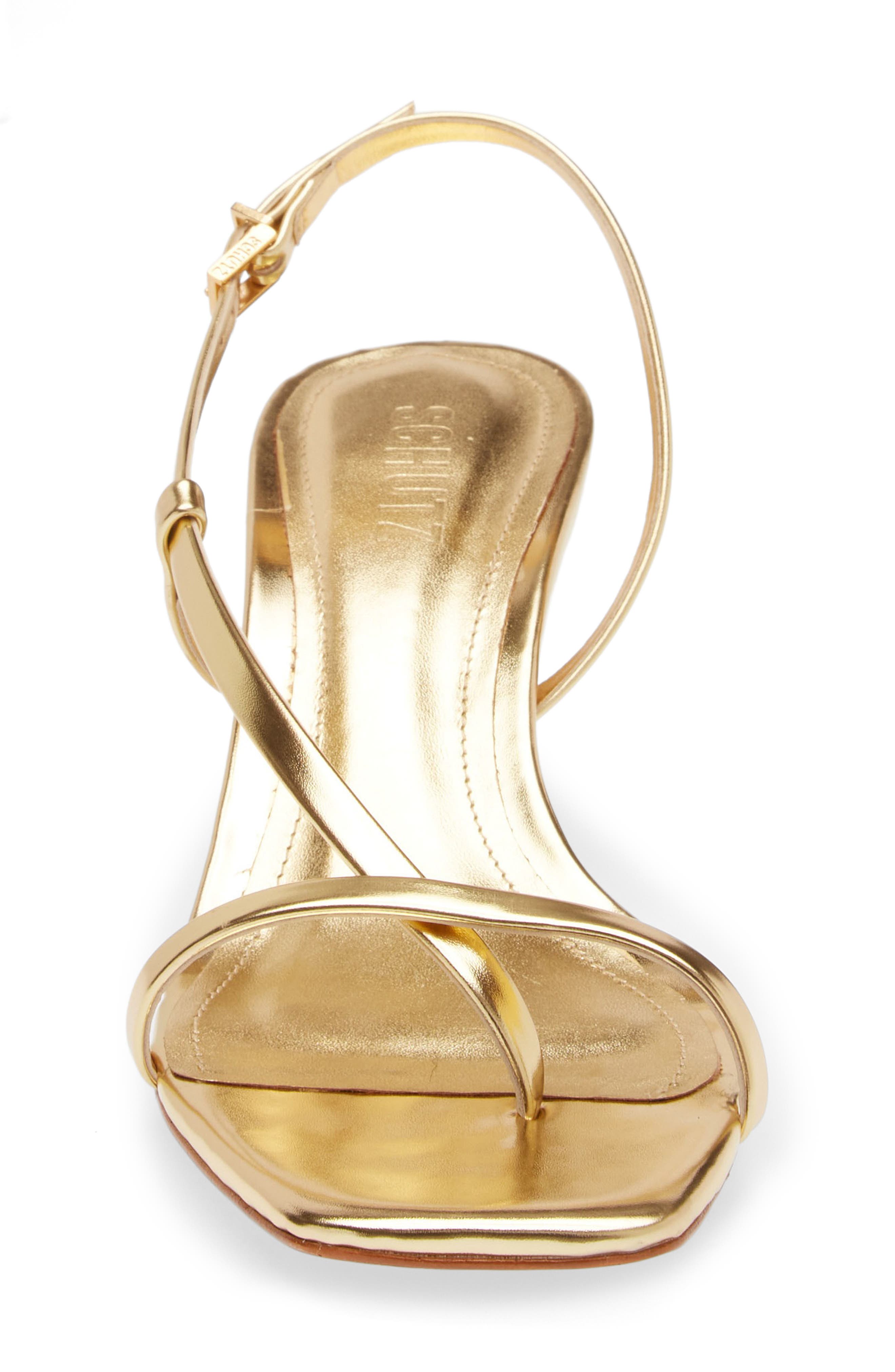 Schutz Heloise Slingback Sandal, Alternate, color, Ouro Claro Orch