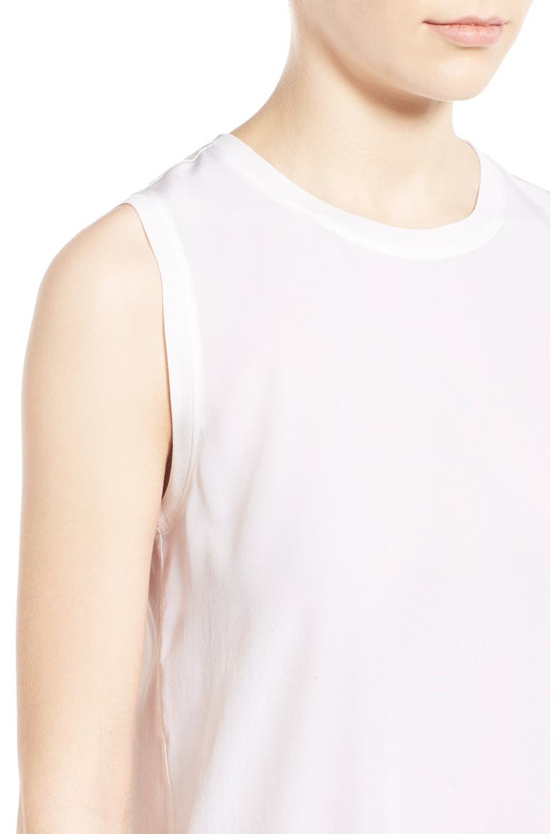Everest Silk Sleeveless Top, Alternate, color, TRUE WHITE