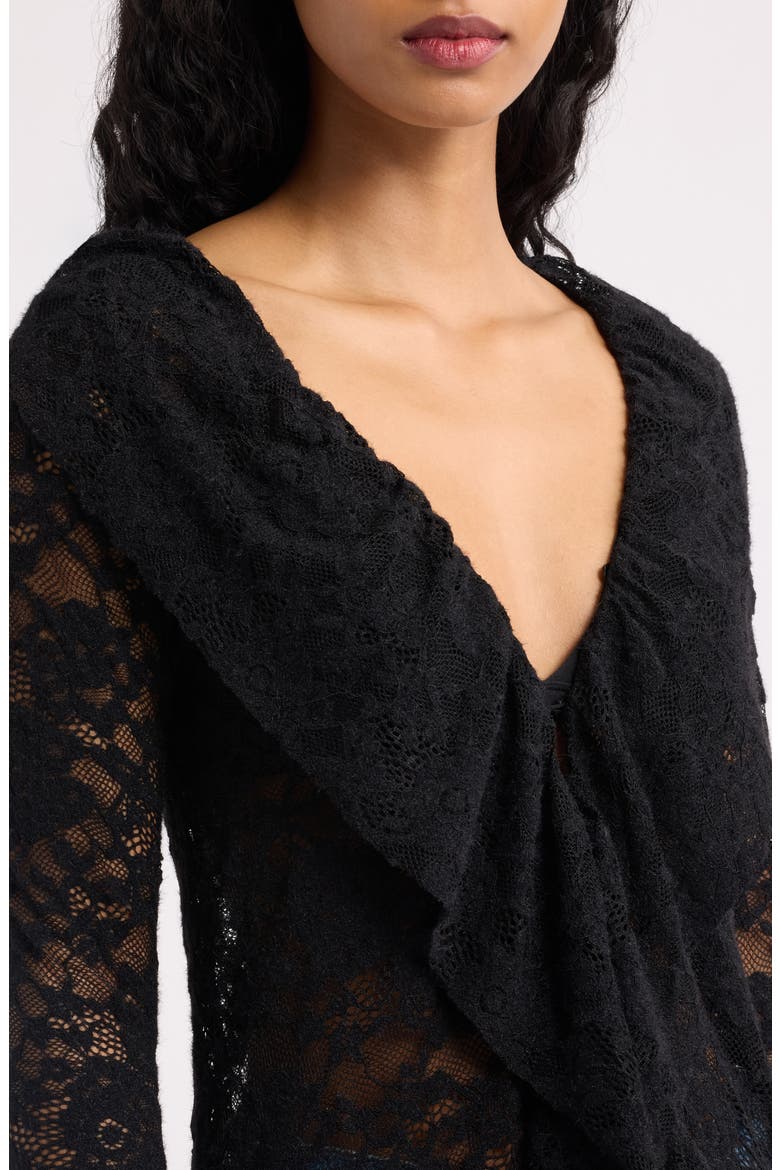Everything Is Romantic Lace Duster, Alternate, color, BLACK LACE