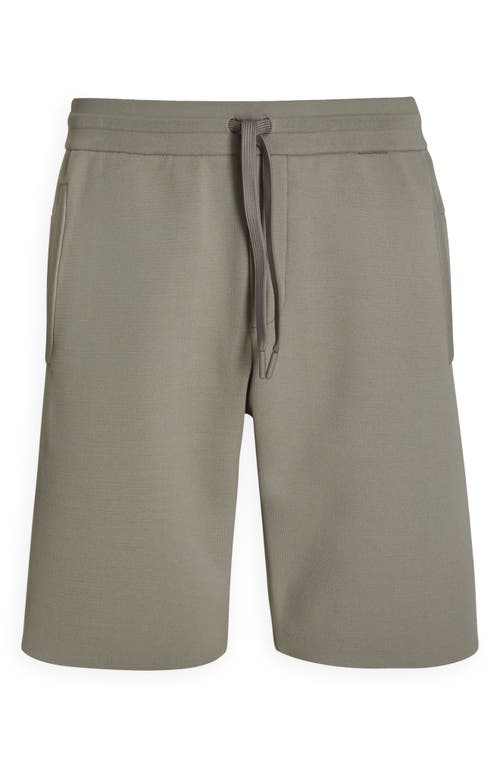 Alphatauri Posos Knit Drawstring Performance Shorts In Gray