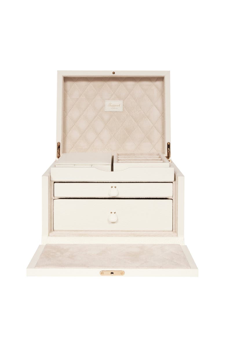 Rapport London TUXEDO LEATHER JEWELLERY BOX, Main, color, 