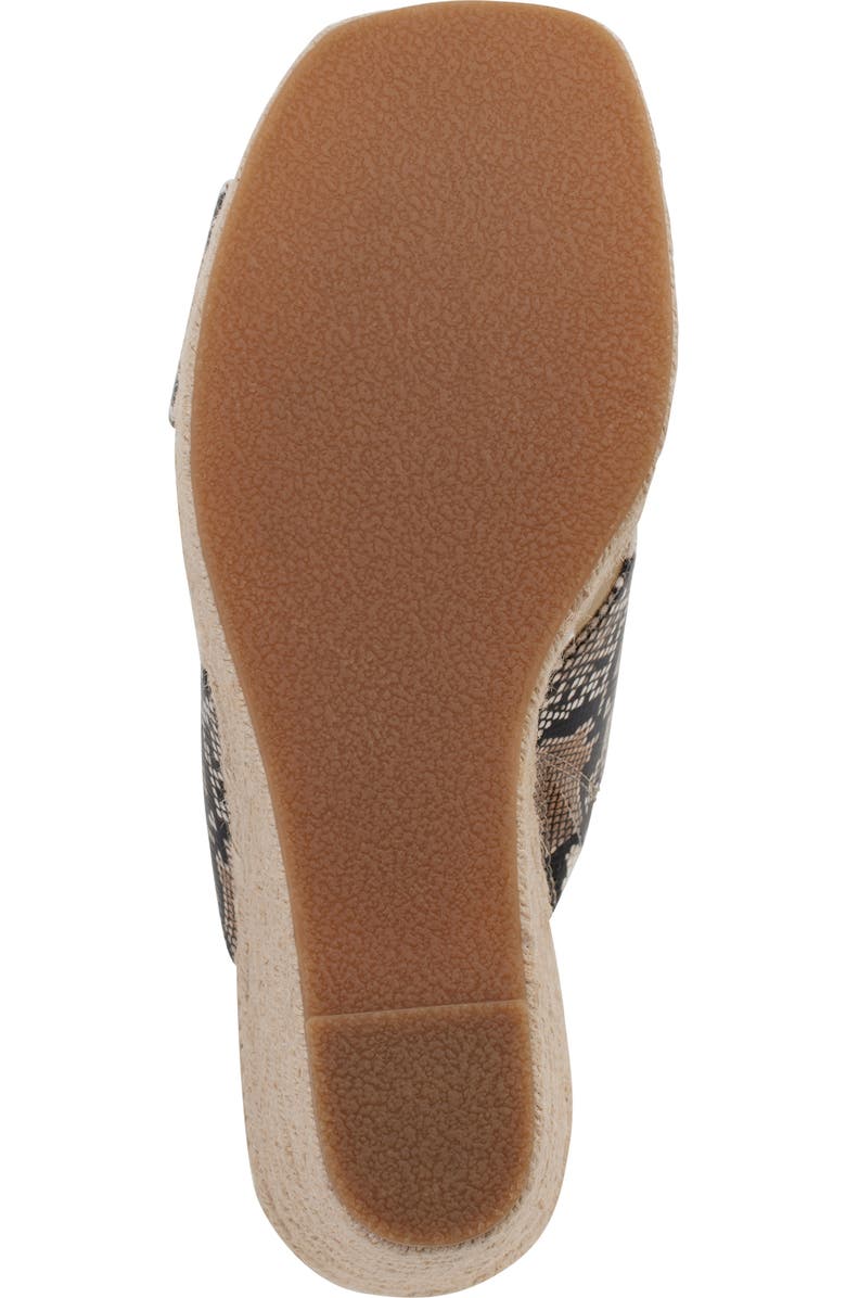 DKNY Maryn Snakeskin Embossed Platform Wedge Sandal, Alternate, color, Sepia Multi