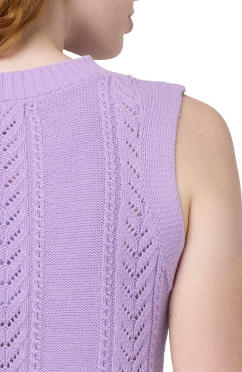 Florence By Mills Pointelle Knit Crop Tank In Millie Lavender