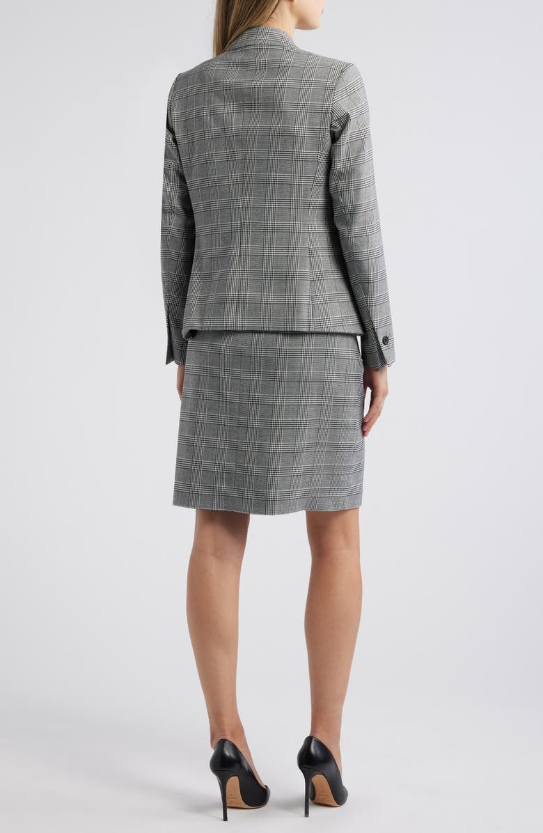 Anne Klein Howard Hawks Glen Plaid Blazer, Alternate, color, Anne Black/ Bright Whit