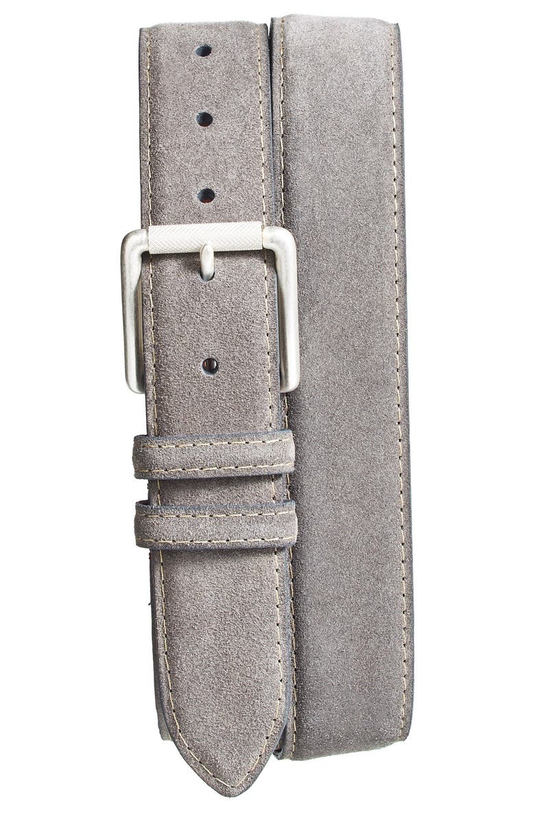 Torino Suede Belt, Main, color, Slate