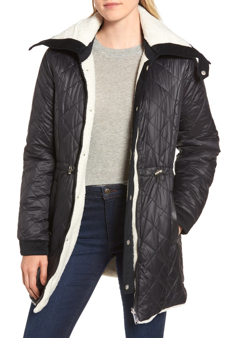 Berber Reversible Faux Shearling Coat, Alternate, color, IVORY