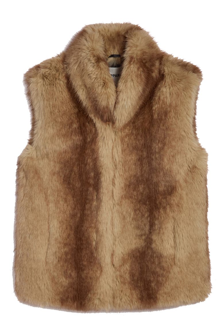 Laila Faux Mink Vest, Alternate, color, BLONDE MINK
