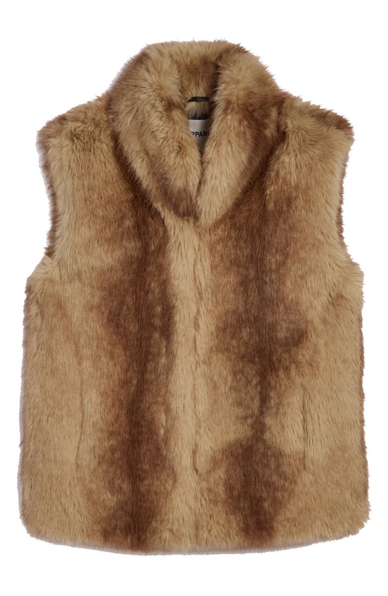 Apparis Laila Faux Mink Vest, Alternate, color, Blonde Mink