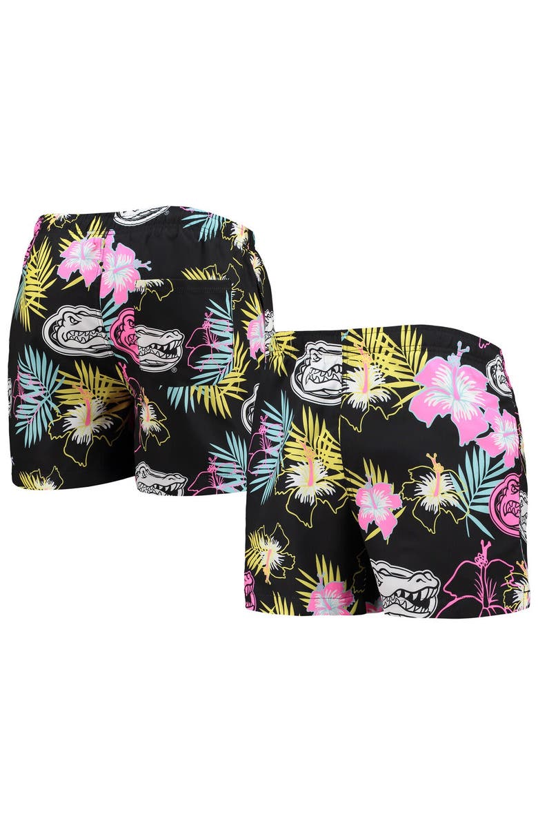 FOCO Men's FOCO Black Florida Gators Neon Floral Swim Trunks, Main, color, 
