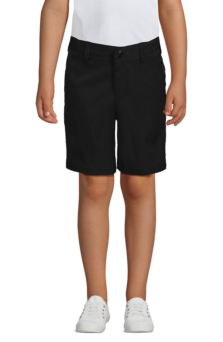 Lands' End School Uniform Boys Active Chino Shorts, Alternate, color, Black