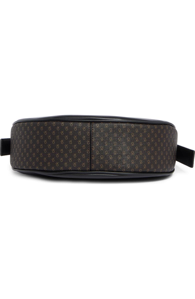 Calvin Klein Liliana Faux Leather Hobo Bag, Alternate, color, Brown/ Khaki/ Black