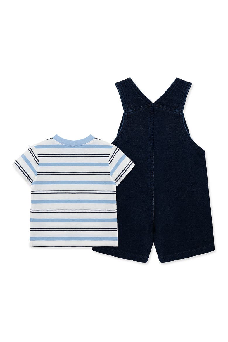 Nautical T-Shirt & Shortalls Set, Alternate, color, BLUE