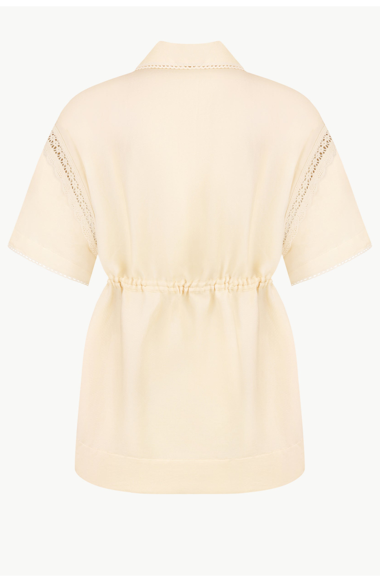 Malva Florea Lace-Insert Floral-Appliqu Blouse, Alternate, color, Light Apricot