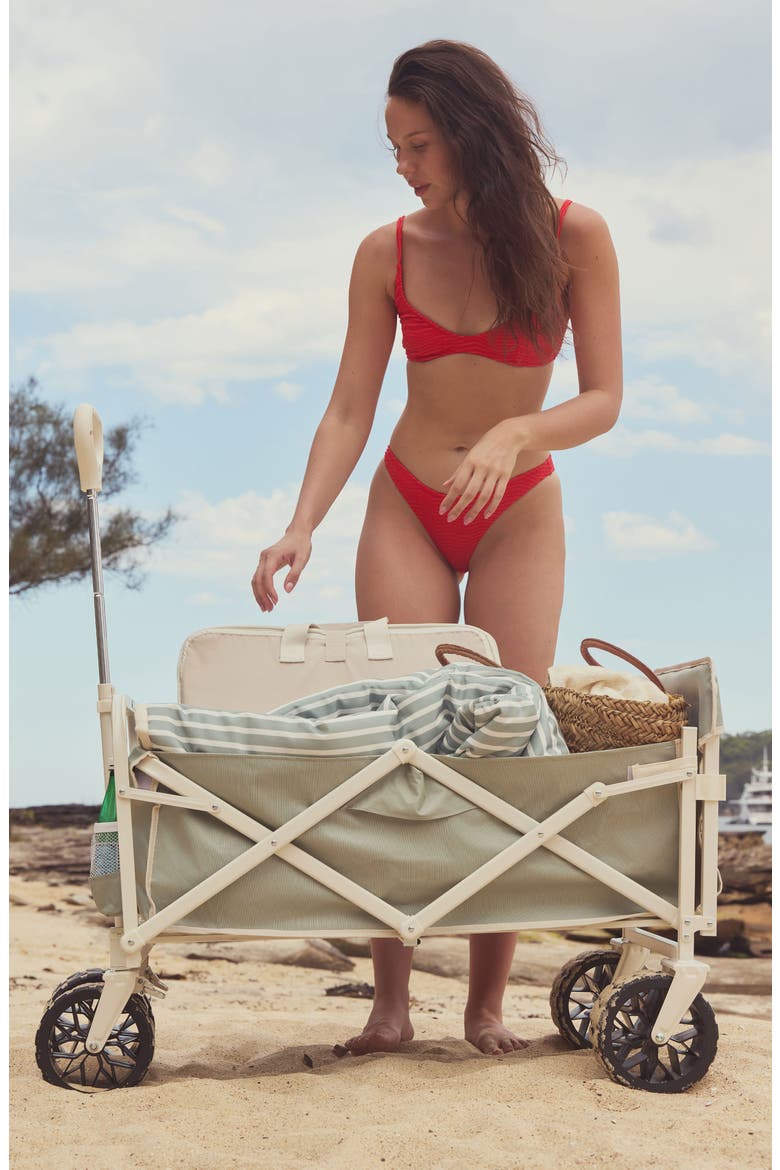 Folding Beach Cart, Alternate, color, GREEN