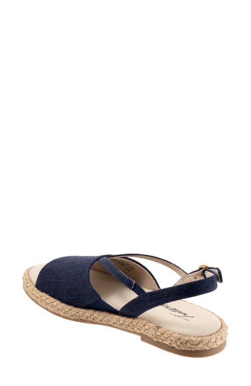 Trotters Pepper Slingback Espadrille Sandal In Navy Textile