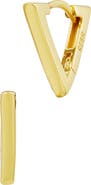 SAVVY CIE JEWELS Triangle Huggie Hoop Earrings