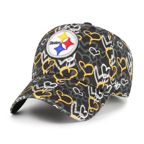 Girls Toddler '47 Black Pittsburgh Steelers Mural Clean Up Adjustable Hat