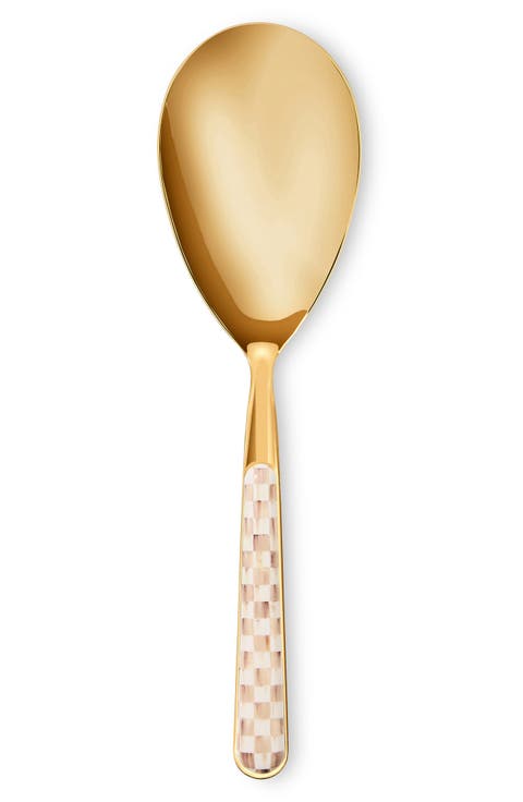 Mocha Check Bistro Serving Spoon