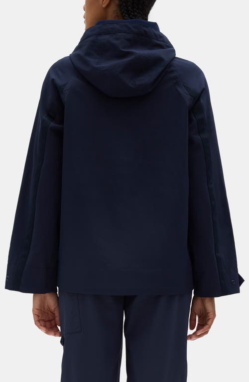 Halfdays Hooded Rain Jacket In Blue