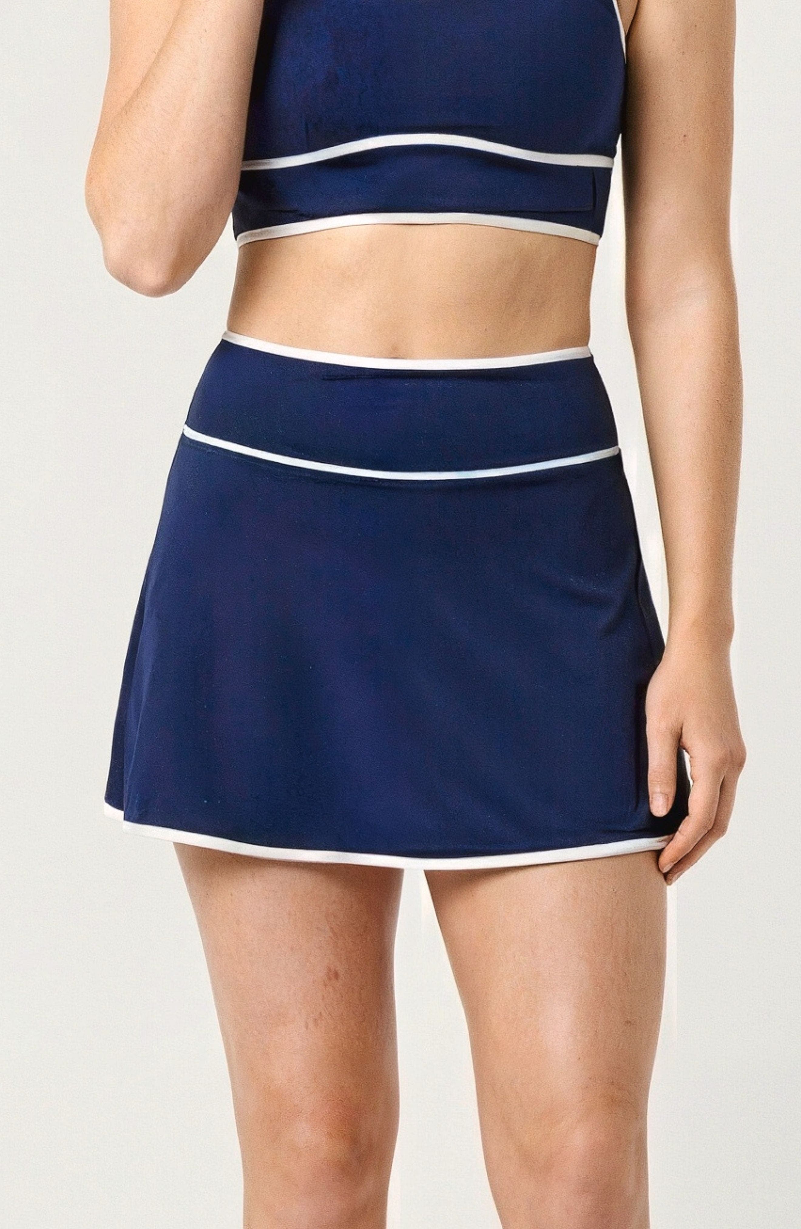 selected Navy & White