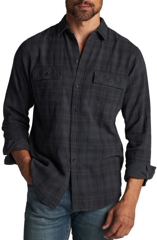 Rowan Redding Plaid Flannel Button-Up Shirt in Midnight Plaid 