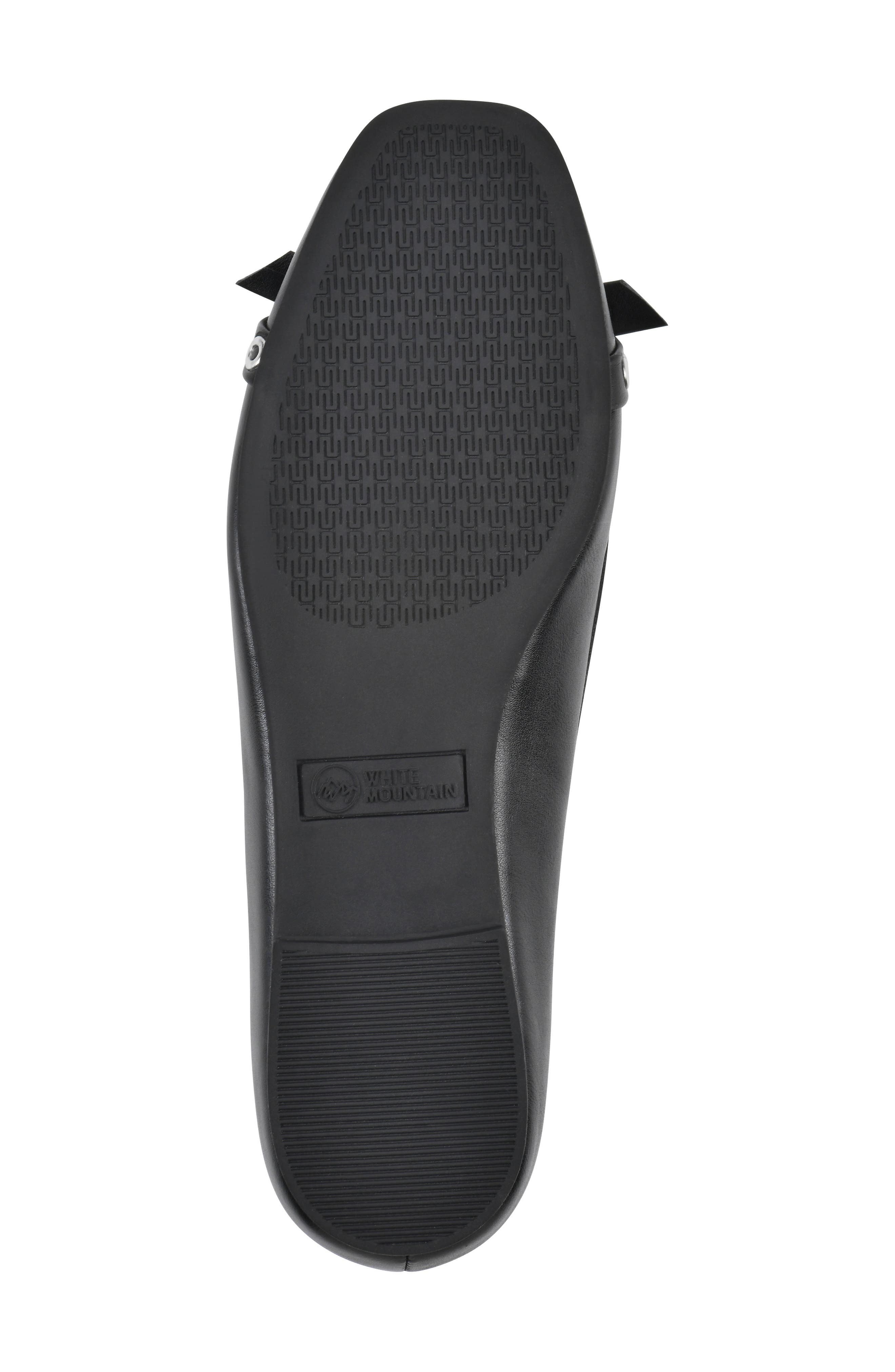 White Mountain Footwear Bodhi Ballet Flat, Alternate, color, Black/ Smooth