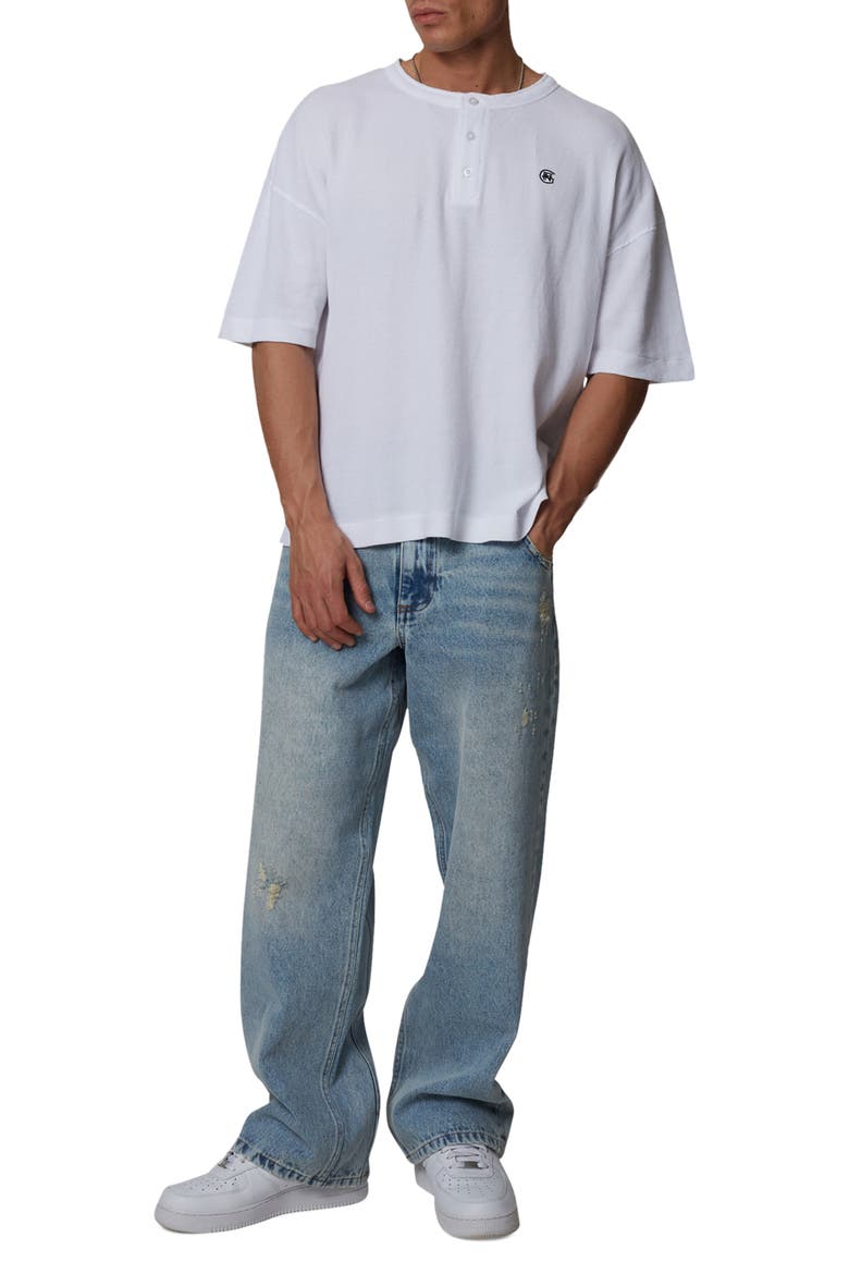 Straight Leg Baggy Jeans, Alternate, color, Blue