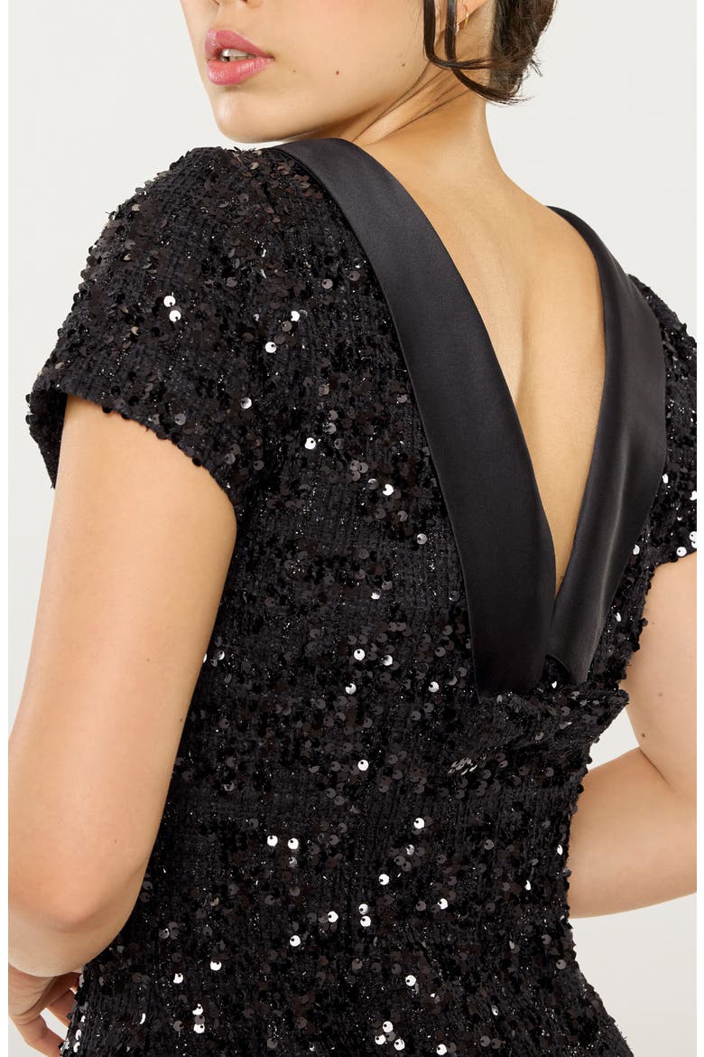 Naomi Sequin Minidress, Alternate, color, BLACK