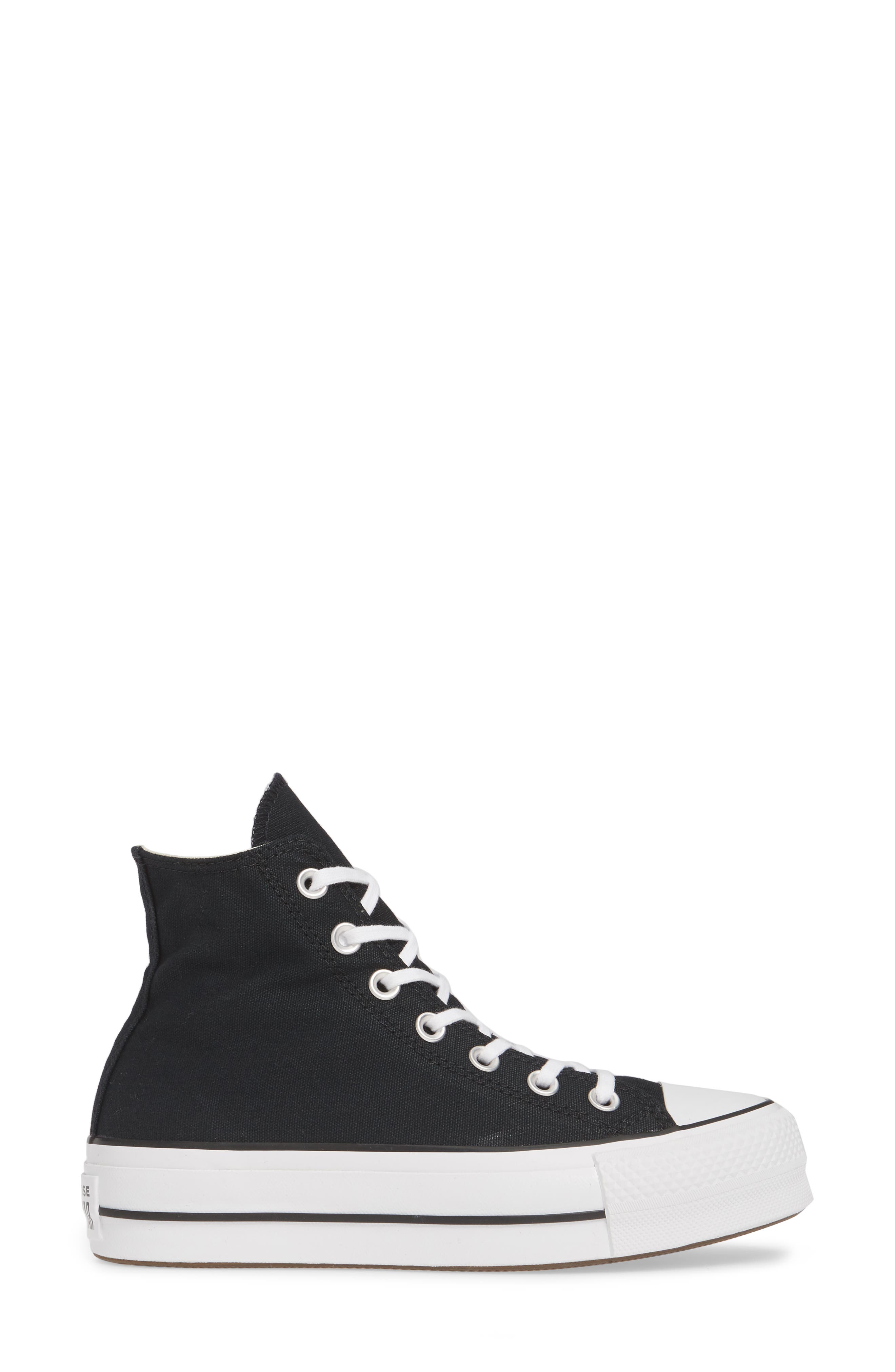 Converse Chuck Taylor<sup>®</sup> All Star<sup>®</sup> Lift High Top Platform Sneaker, Alternate, color, Black/White/White
