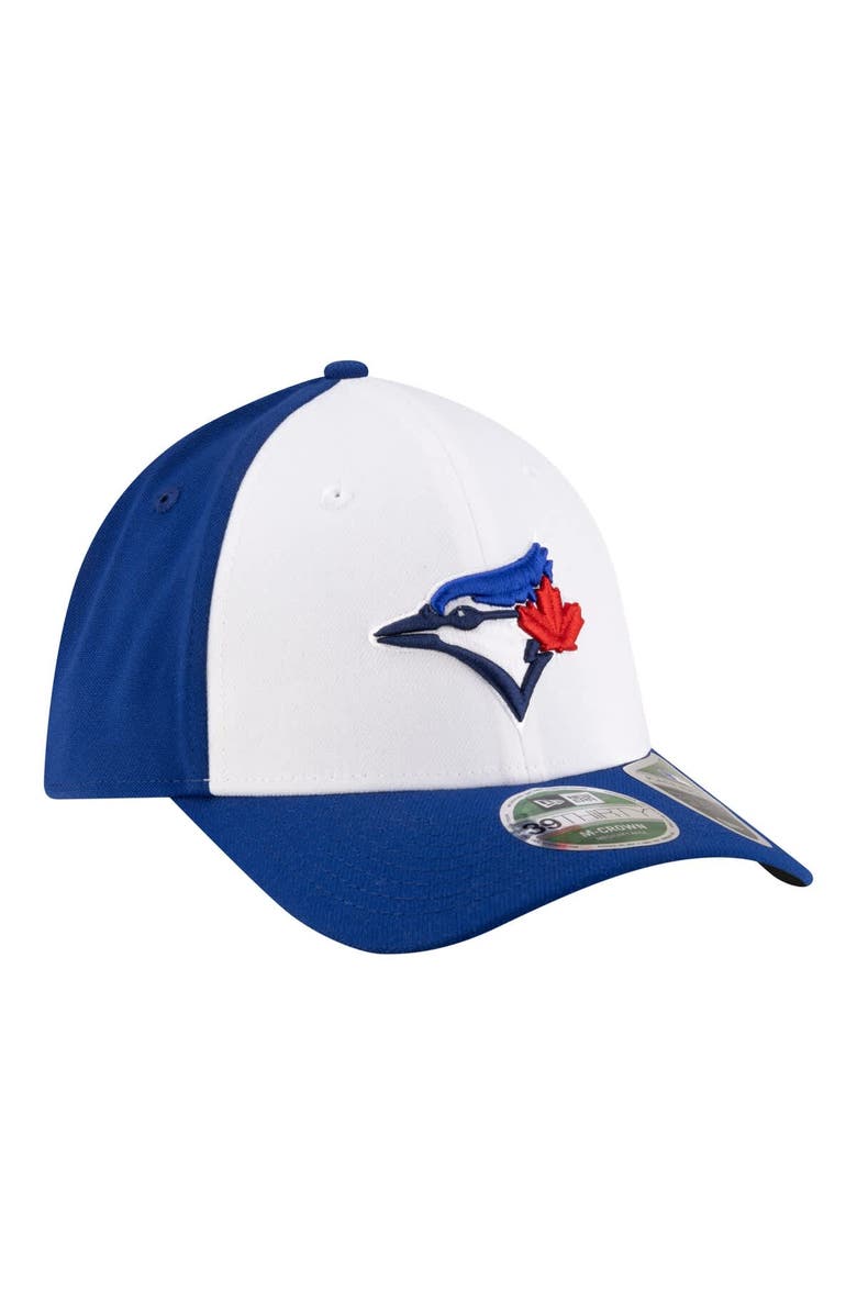 New Era Men's New Era  White/Royal Toronto Blue Jays Player Replica 39THIRTY M-Crown Flex Hat, Alternate, color, White