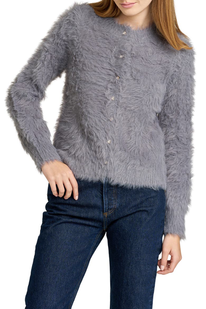 Kat Fuzzy Cardigan, Main, color, GREY