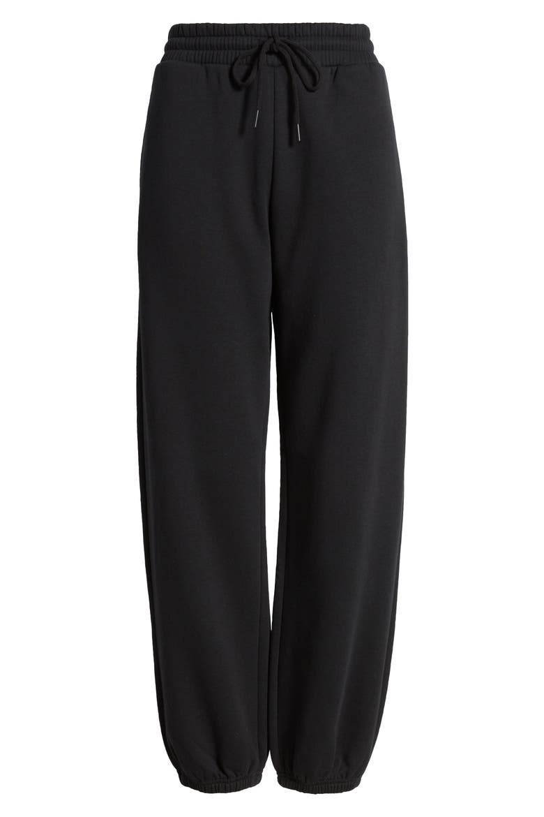 Baggy Fleece Joggers, Alternate, color, BLACK JET