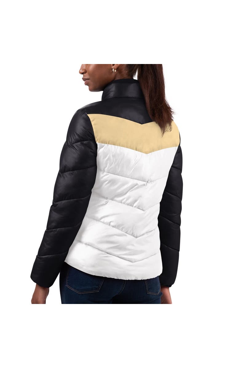 G-III 4HER BY CARL BANKS Women's G-III 4Her by Carl Banks White/Black New Orleans Saints New Star Quilted Full-Zip Jacket, Alternate, color, White