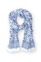 selected Bright Blue Abstract Scarf