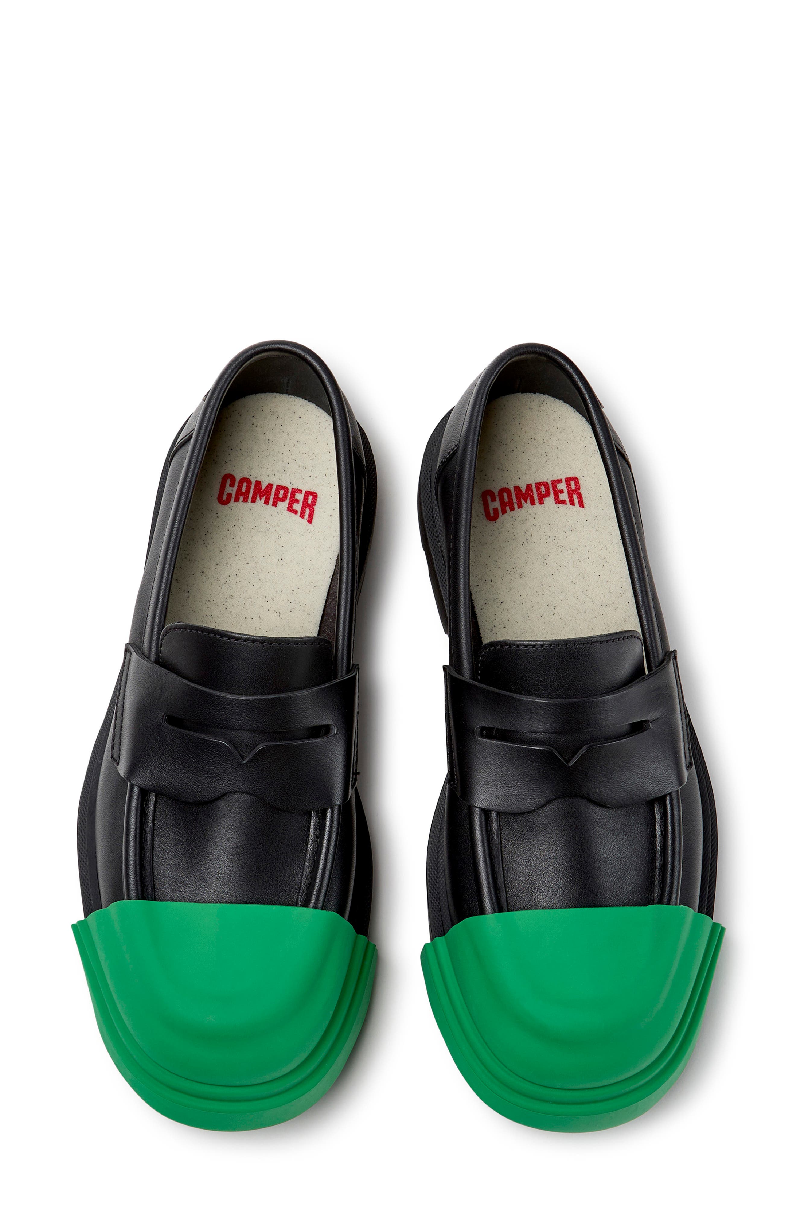 Junction Cap Toe Penny Loafer, Alternate, color, BLACK