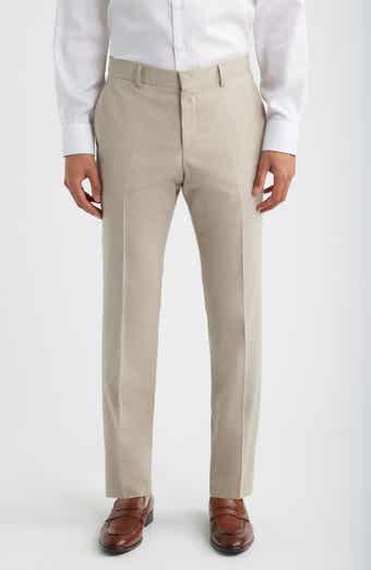 Genius Slim Fit Wool Blend Mélange Dress Pants