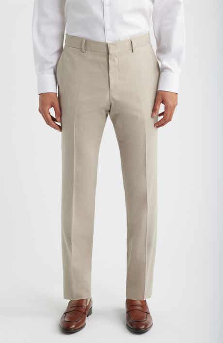 Genius Slim Fit Wool Blend Mélange Dress Pants