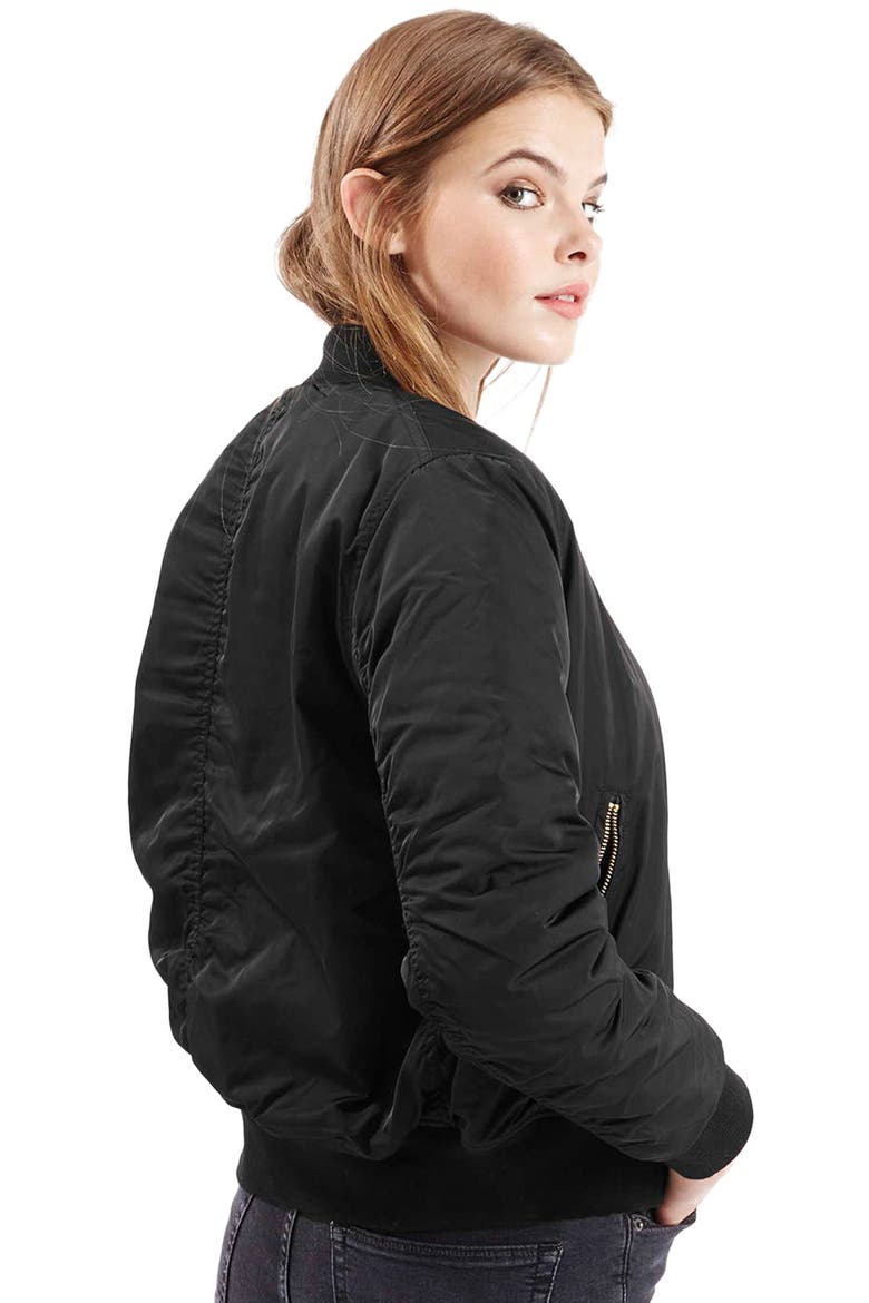 MA1 Bomber Jacket, Alternate, color, BLACK