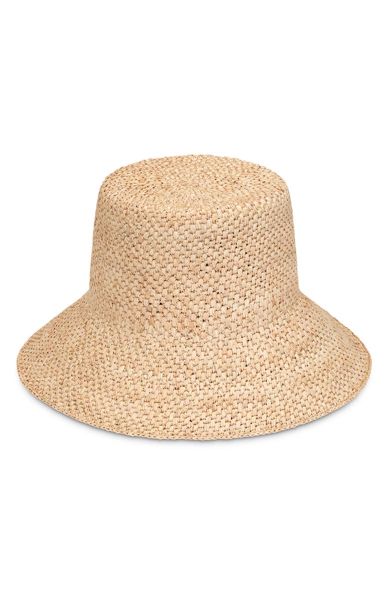 Lack of Color Reef Raffia Bucket Hat, Alternate, color, Natural