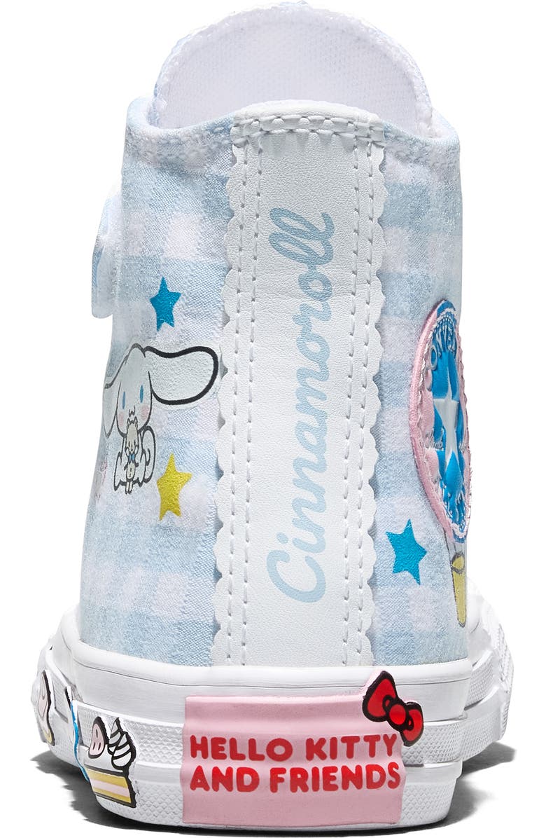 Converse Kids' x Hello Kitty<sup>®</sup> and Friends Chuck Taylor<sup>®</sup> All Star<sup>®</sup> 1V High Top Sneaker, Alternate, color, Baby Blue/ White/ White