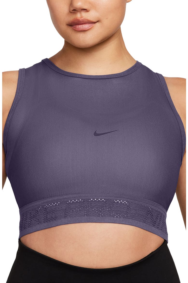 Pro Mesh Crop Tank, Main, color, DAYBREAK/ WHITE
