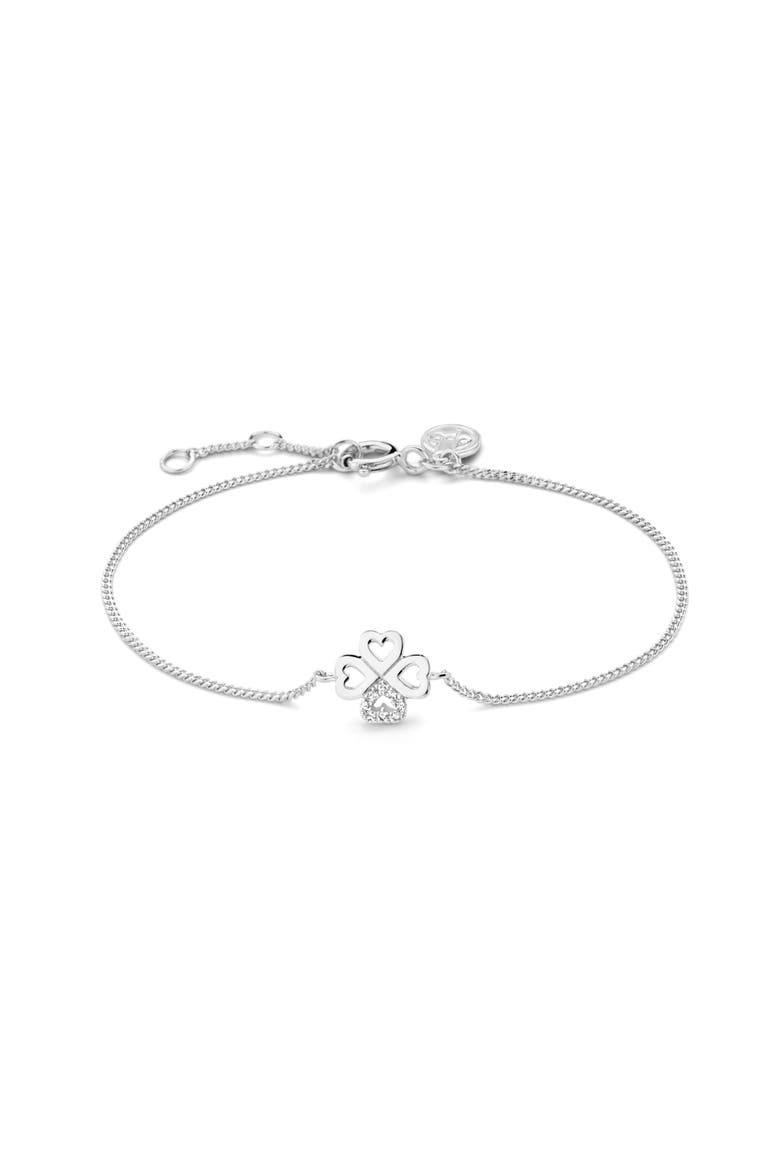 Chance Diamond Bracelet |  8 natural diamonds | 925 Sterling Silver | Bracelet on Chain | 6.1 - 6.5 - 6.9 in | White Rhodium, Main, color, White Rhodium