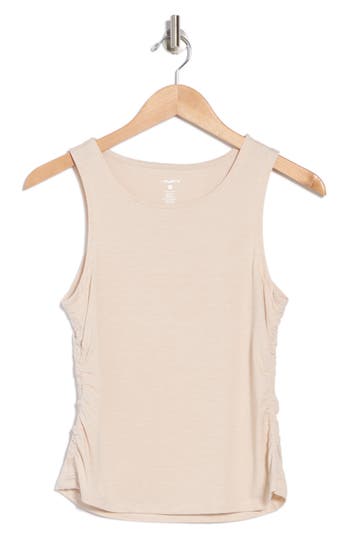 Layer 8 Ruched Active Tank In Canvas Heather