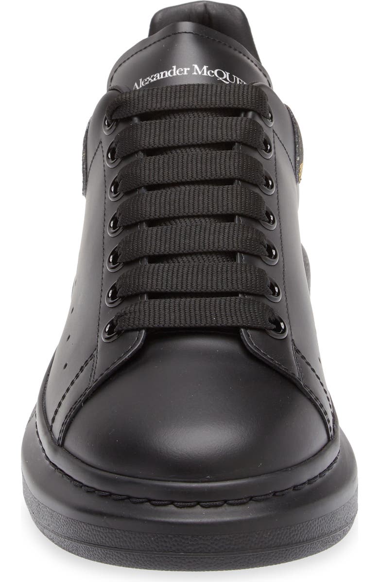McQueen Fold Print Oversized Leather Sneaker, Alternate, color,