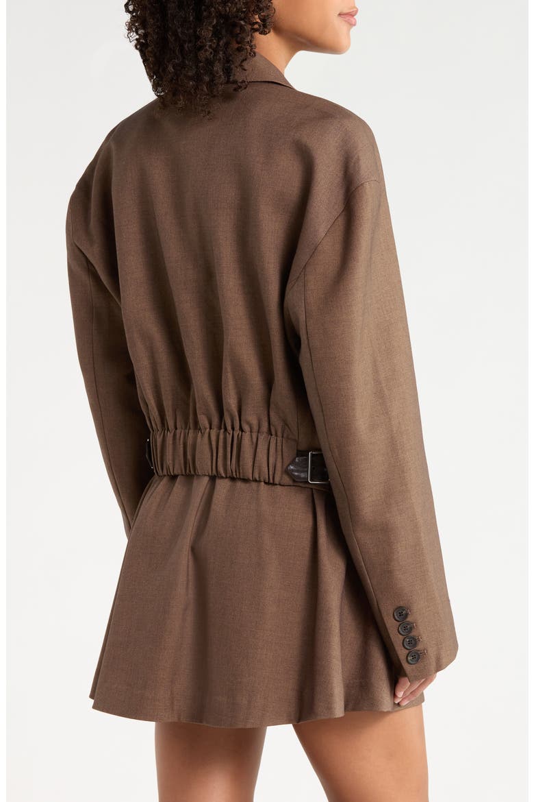 Cropped Blazer, Alternate, color, DARK BROWN
