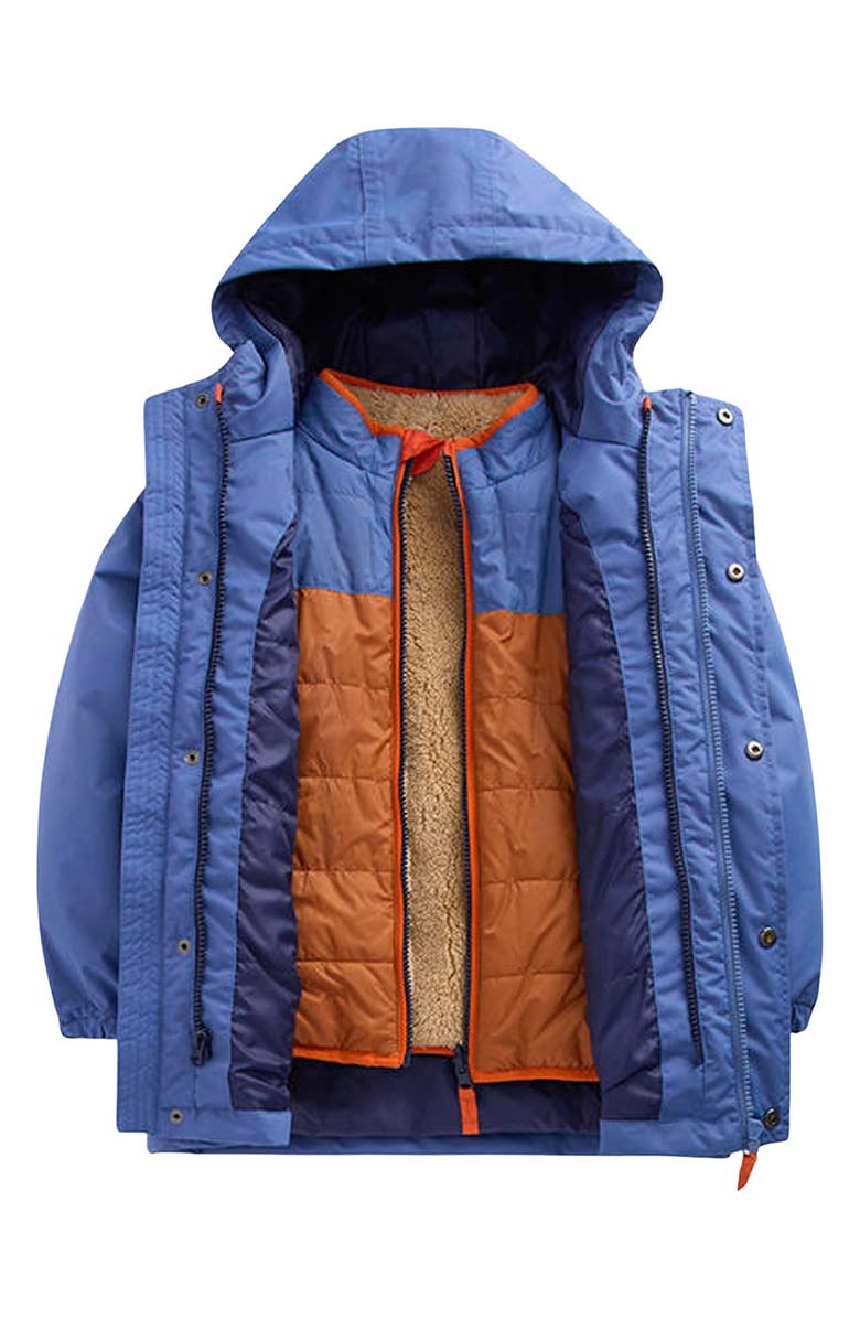 Mini Boden Kids' 4-in-1 Waterproof Jacket, Alternate, color, River Blue